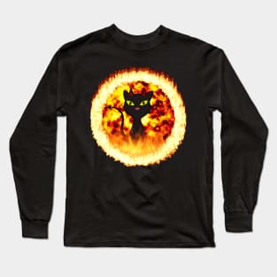 Hottie Kitty The Fluffy Devilish Black Cat From Hell Long Sleeve T-Shirt